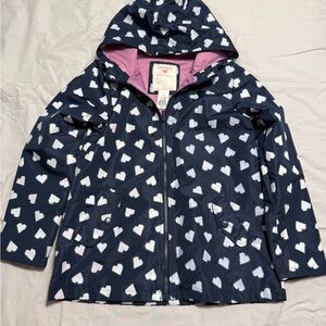 Carter's Dark Blue Heart Pattern Raincoat